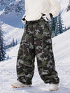 Men's Wild Motion Reflective Cargo Pockets Extra Baggy Snowboard Pants