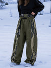 Women's Wild Motion Reflective Colorblock Extra Baggy Snow Pants