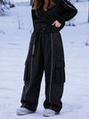 Women's Wild Motion Reflective Colorblock Extra Baggy Snow Pants