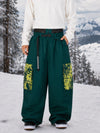 Men's Park Rider Hyper Flux Urban Graffiti Cargo Freestyle Baggy Snow Pants