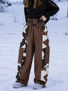 Women's Wild Motion Reflective Colorblock Extra Baggy Snow Pants
