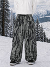 Men's Wild Motion Reflective Cargo Pockets Extra Baggy Snowboard Pants