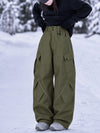 Women's Camden Punk Reflective Street Utility Baggy Cargo Snowboard Pants – Freestyle Fit