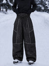 Women's Wild Motion Super Baggy Snow Pants – Reflective Colorblock Multi Pocket Design