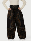 Women's Wild Motion Super Baggy Snow Pants – Reflective Colorblock Multi Pocket Design