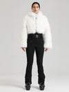 Women's Gsou Snow Glacier Vogue Faux Fluffy Fur Top Ski Jumpsuit