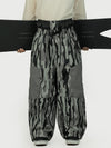 Men's Wild Motion Super Baggy Snow Pants – Multi Pocket Reflective Colorblock Design