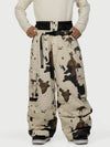 Men's Utility Cargo Baggy Snow Pants – Multi Pocket Street Belt Design