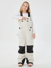 Girls Mountain Trek Light Reflective Knee Guard Waterproof Insulated Snow Bib Pants