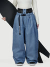Women's Urban Vibe Workwear-Inspired Rivet-Trim Wide Fit OG Baggy Snowboard Pants