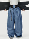 Women's Urban Vibe Workwear-Inspired Rivet-Trim Wide Fit OG Baggy Snowboard Pants