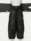Women's Wild Motion Super Baggy Snow Pants – Reflective Colorblock Multi Pocket Design