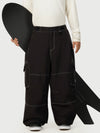 Men's Utility Wild Soul Crew Heavy Stitch Cargo Baggy Fit Snowboard Pants