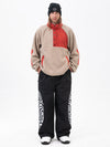 Men's Mountain-Ready Faux Sherpa Fleece Pullover & Swaggy Reflective Cargo Snow Pants