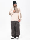 Men's Faux Sherpa Fleece Pullover & Urban Street Style Freerider Baggy Snow Pants Set