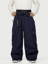 Men's Utility Cargo Baggy Snow Pants – Multi Pocket Street Belt Design