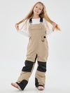 Girls Mountain Trek Light Reflective Knee Guard Waterproof Insulated Snow Bib Pants