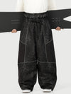 Men's Wild Motion Super Baggy Snow Pants – Multi Pocket Reflective Colorblock Design