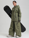 Women's Gsou Snow Durable Mountain Vibe Pullover Anorak Baggy Snow Suits
