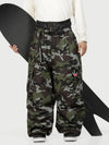 Men's Utility Cargo Baggy Snow Pants – Multi Pocket Street Belt Design