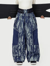 Women's Wild Motion Super Baggy Snow Pants – Reflective Colorblock Multi Pocket Design
