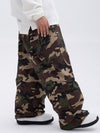 Women's Double Knee Mountain Freestyle Leopard Baggy Snow Pants