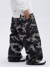 Women's Double Knee Mountain Freestyle Leopard Baggy Snow Pants
