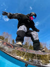 Men's Freestyle Knee Reflective Graphic Panel Cargo Baggy Snow Pants