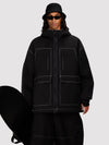 Men's UrbanCraft Workwear Utility Freestyle Snowboard Jacket – Reflective Hood & Street Style