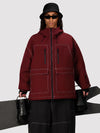 Men's UrbanCraft Workwear Utility Freestyle Snowboard Jacket – Reflective Hood & Street Style