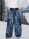 Men's Wild Motion Super Baggy Snow Pants – Multi Pocket Reflective Colorblock Design