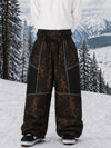 Men's Wild Motion Super Baggy Snow Pants – Multi Pocket Reflective Colorblock Design