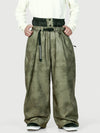 Men's Urban Vibe Workwear-Inspired Rivet-Trim Wide Fit OG Baggy Snowboard Pants