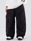 Women's Double Knee Mountain Freestyle Leopard Baggy Snow Pants