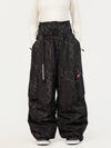 Women's Street Utility Cargo Baggy Snow Pants – Multi Pocket Belt Design