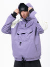 Men's Mountain Freestyle Cargo Pocket Pullover Bomber Snowboard Jacket