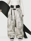 Women's Urban Vibe Workwear-Inspired Rivet-Trim Wide Fit OG Baggy Snowboard Pants