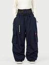 Women's Street Utility Cargo Baggy Snow Pants – Multi Pocket Belt Design