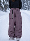 Women's Wild Motion Reflective Cargo Pockets Extra Baggy Snowboard Pants