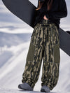 Women's Wild Motion Super Baggy Snow Pants – Reflective Colorblock Multi Pocket Design