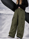 Women's Camden Punk Reflective Street Utility Baggy Cargo Snowboard Pants – Freestyle Fit