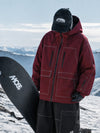 Men's UrbanCraft Workwear Utility Freestyle Snowboard Jacket – Reflective Hood & Street Style