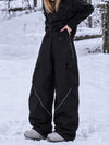 Women's Camden Punk Reflective Street Utility Baggy Cargo Snowboard Pants – Freestyle Fit