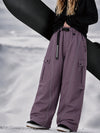 Women's Wild Motion Reflective Cargo Pockets Extra Baggy Snowboard Pants