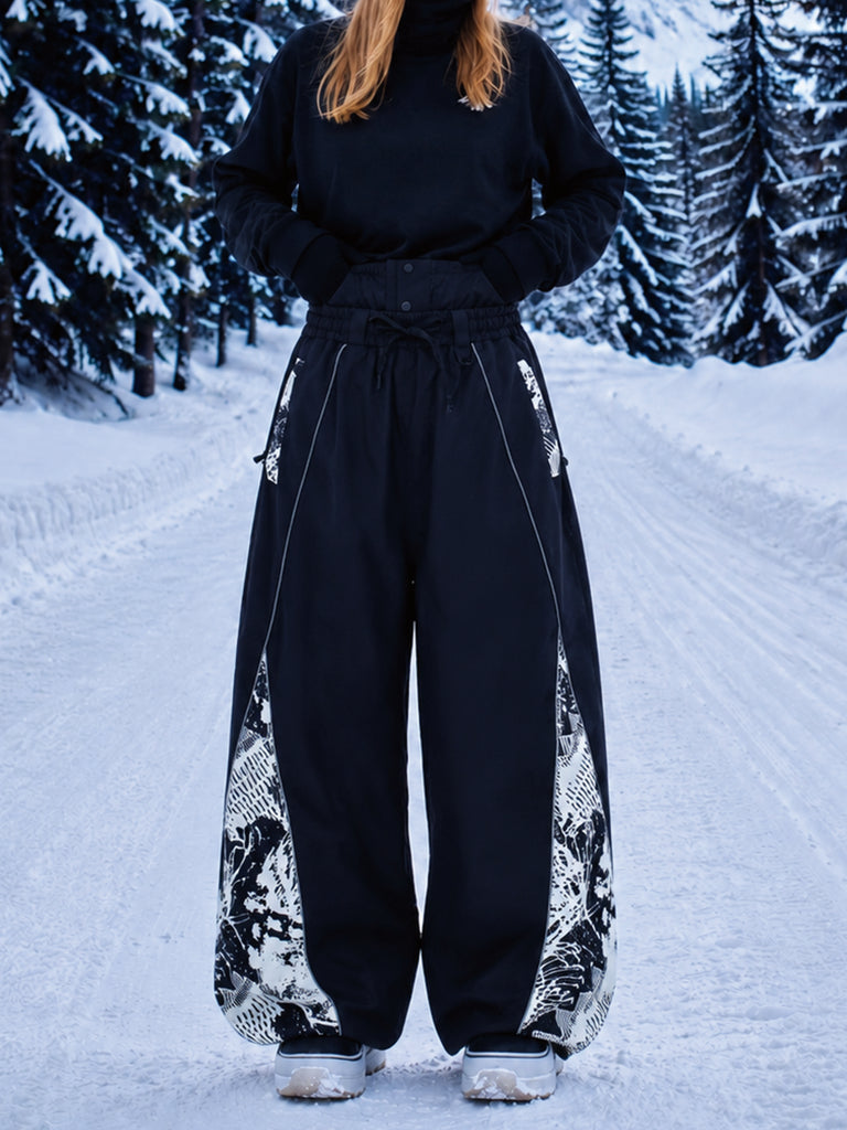 Women's Hyper Flux Jogger Baggy Snowboard Pants with Graffiti