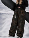 Women's Wild Motion Reflective Cargo Pockets Extra Baggy Snowboard Pants