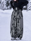 Women's Wild Motion Super Baggy Snow Pants – Reflective Colorblock Multi Pocket Design