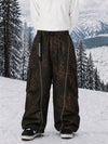 Men's Wild Motion Reflective Cargo Pockets Extra Baggy Snowboard Pants