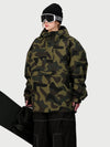 Women's Ultra Feral Camo Shark Half-Zip Pullover Anorak Snowboard Jacket – 15K Waterproof