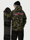 Women's Ultra Feral Camo Shark Half-Zip Pullover Anorak Snowboard Jacket – 15K Waterproof
